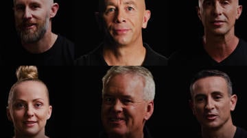 Grid showing NRL referees featured in Stories of Change