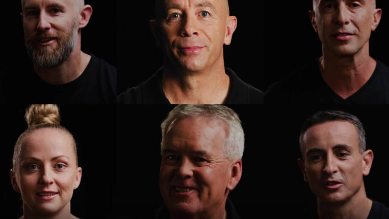 Grid showing NRL referees featured in Stories of Change