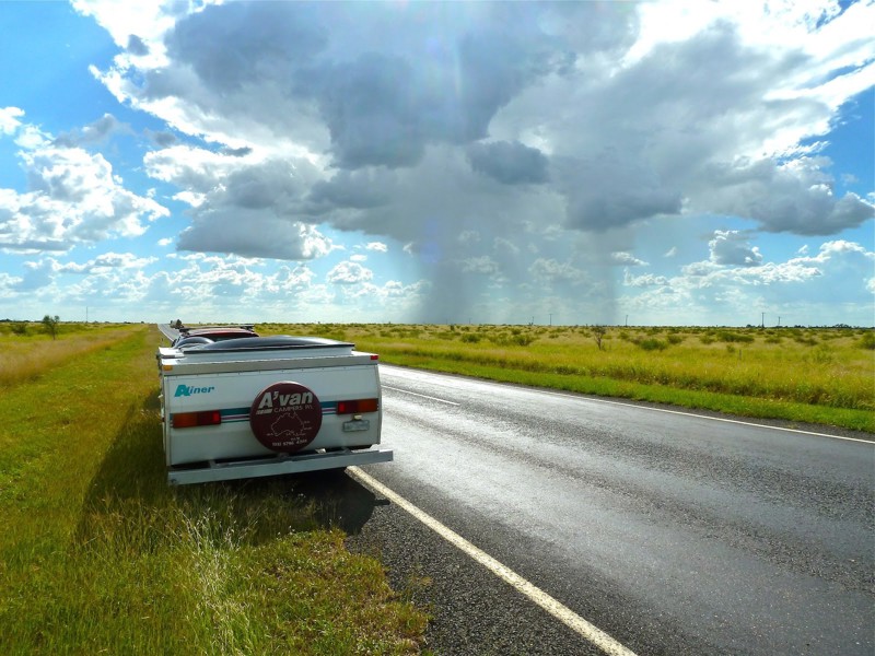 Caravan on highway