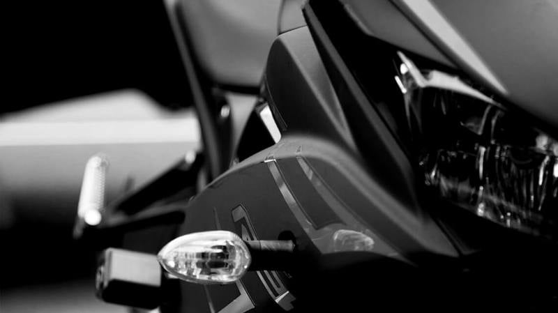 Close up photo of motorbike