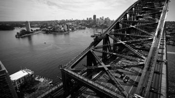 Black and White Image of the Sydney Harbour Bridge