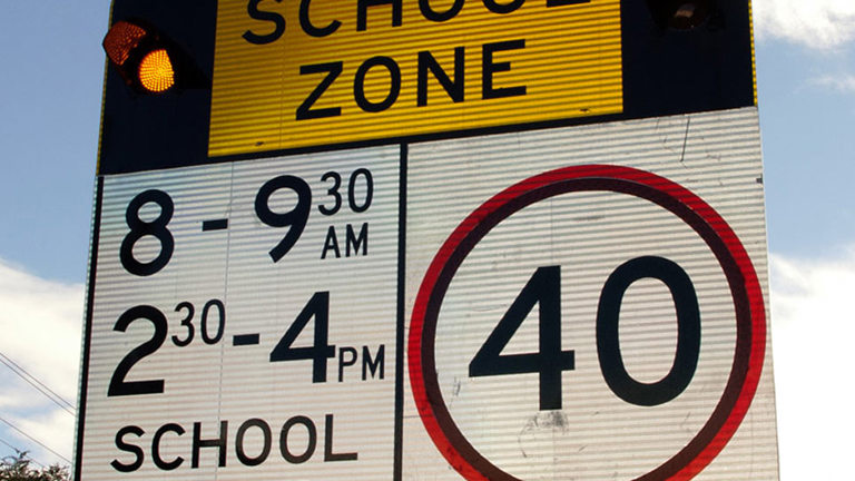 School zone sign