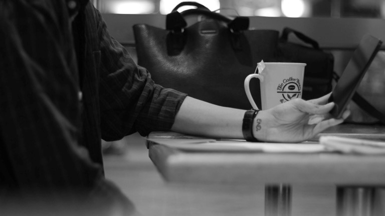 Person at a table