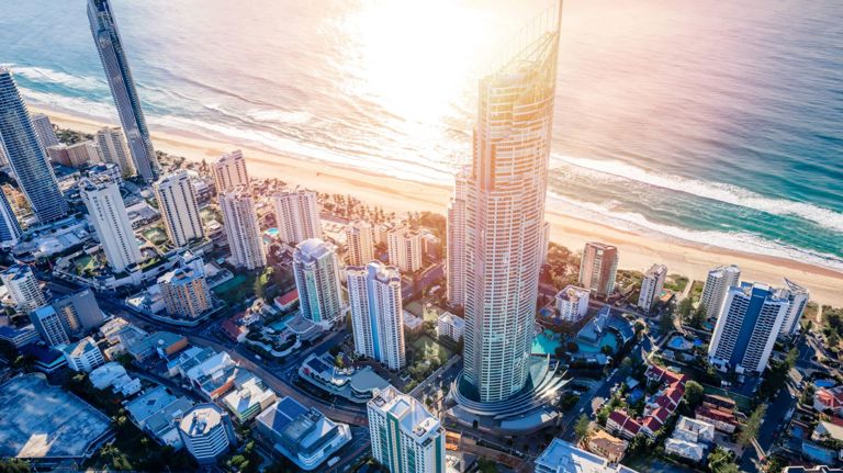 An image of the Gold Coast coastline