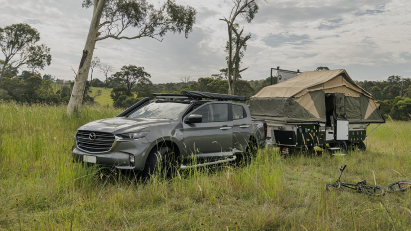 4WD with a camper trailer attached